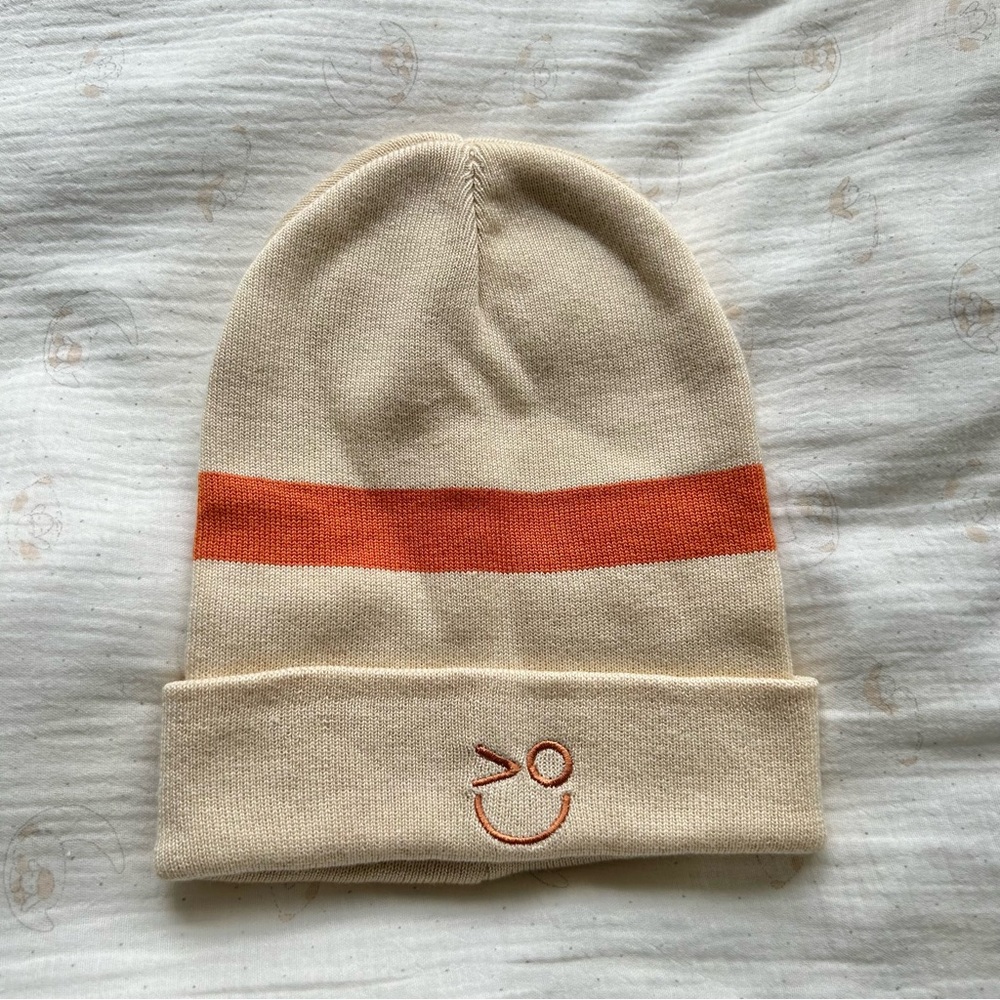 Cavetown CaveCo Cream and Orange Beanie